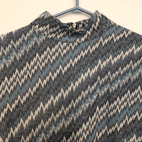 Jones New York zigzag blue print shift dress L - Picture 2 of 2